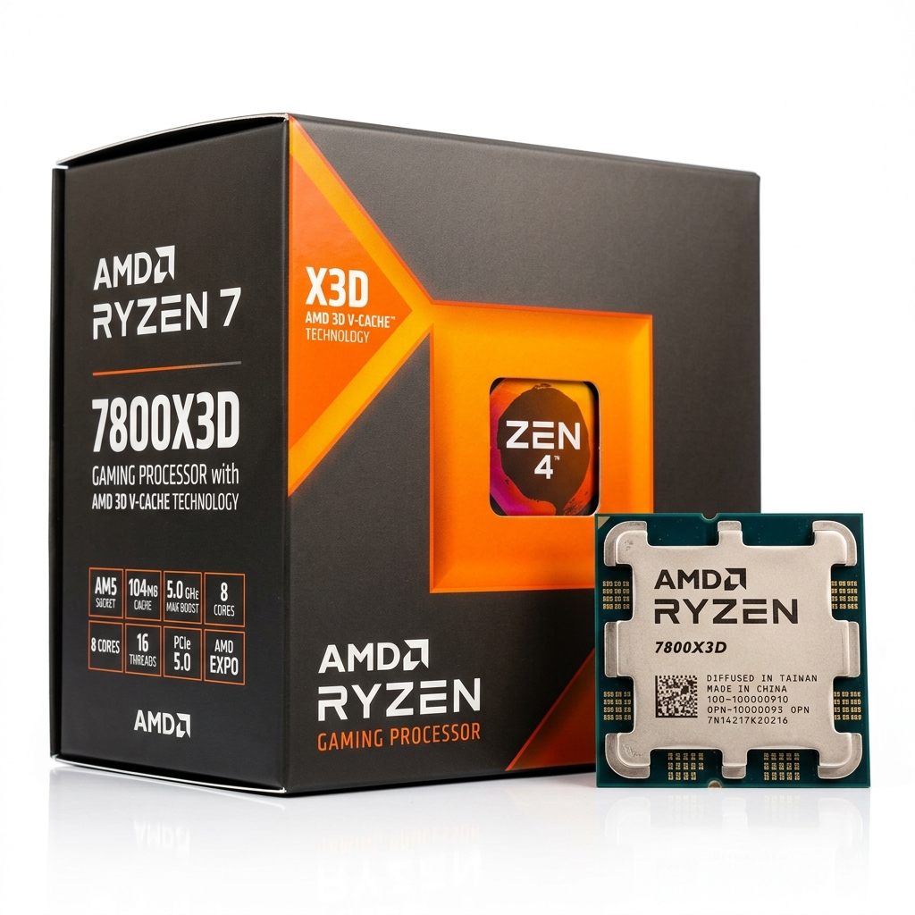AMD Ryzen 7 7800X3D 8-Core 3D V-Cache Gaming Processor (Up to 5.0GHz)