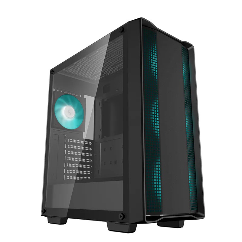 DeepCool CC560 V2 Mid-Tower Cabinet (4 Pre-Installed LED Fans, Tempered Glass)